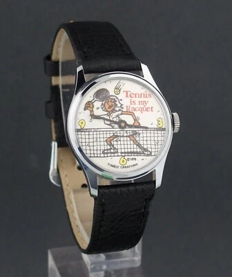 Reloj de cuerda vintage Tennis is my raqueta novedad personaje para reparación Foto 1 de 3