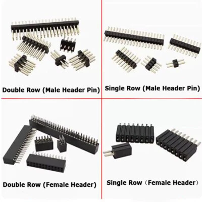 Single/Double Row PCB Male/Female / SMD Pin Header 2P-50P 1.27mm Pitch Connector - Image 1 of 4