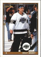 1991-92 (KINGS) O-Pee-Chee #195 Kelly Hrudey