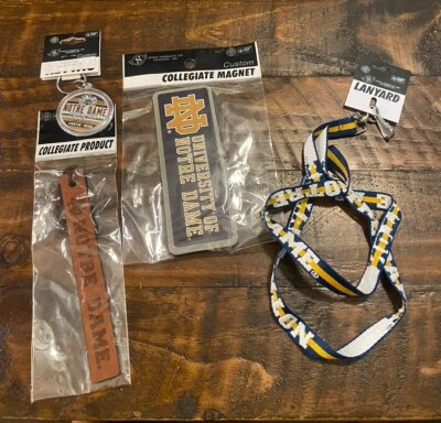 Notre Dame Fighting Irish Lot-  Key Tag, Lanyard, Magnet, Bookmark NEW! - Image 1 of 4