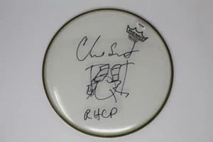 CHAD SMITH SIGNED AUTOGRAPH DRUMHEAD W/ORIGINAL SKETCH RED HOT CHILI PEPPERS PSA - Picture 1 of 1