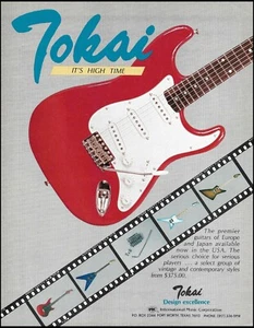 Guitarra Eléctrica Clásica Tokai 1983 Anuncio Original 8 x 11 Color Publicidad Impresión - Imagen 1 de 3