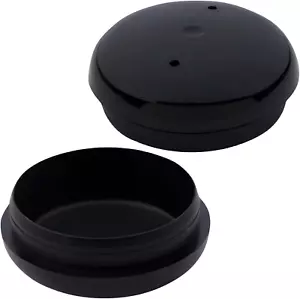 1-1/2" Wrought Iron Patio Furniture Feet Caps - round Plastic Outdoor Metal - Picture 1 of 12