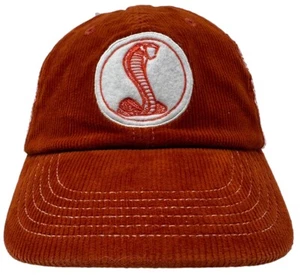 Sombrero para hombre Ford Cobra Shelby Mustang mercancía genuina vintage pana naranja blanco - Imagen 1 de 5