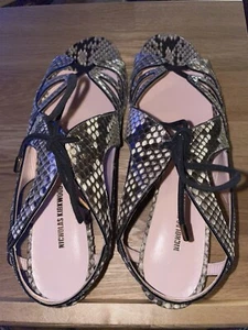 650 £ Nicholas Kirkwood Karung Style Python Snake Skin Sandals UK 5,5 EU 38,5 SMA - Bild 1 von 12
