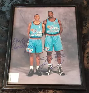 Foto de Shaquille O'Neal Anfernee Hardaway firmada doble All Star - Enmarcada 8x10 Shaq - Imagen 1 de 2