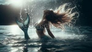 Digital Image Picture Photo Wallpaper Background Desktop Art Mermaid Ocean #A139 - Picture 1 of 1