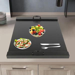 Noodle Board Durable Solid Wooden Stovetop Fit Cover- Electric Gas Burner - Imagen 1 de 13