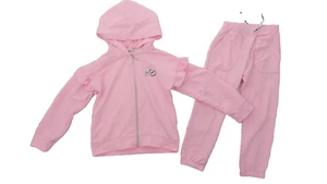 Girls Tracksuit Pink Birba Outfit Play Set Cotton Ruffle Trim Hooded Size 6 Y - Picture 1 of 16
