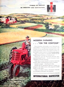 1945 International Harvester - Farmall Tractor Modern Farming WW2 Era Print Ad - Picture 1 of 3