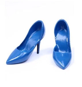 1/6 Female Blue High Heels Shoes Model Plastic F12'' Action Figure Toys Model - Picture 1 of 1