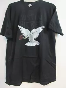JUSTIN BIEBER OFFIZIELLES MERCH DISTRESSED TAUBE KONZERT MUSIK T-SHIRT EXTRA LARGE - Bild 1 von 3