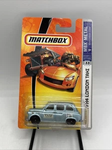 2007 Matchbox #33 BLUE AUSTIN FX4 LONDON TAXI Ready For Action MBX METAL F50 - Picture 1 of 4
