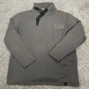Sudadera G Star Raw Para Hombres 3XL Verde Oliva Chal Cuello Descolorido Pullover  - Imagen 1 de 10