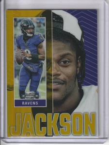 2023 Panini Contenders Optic Lamar Jackson Splitting Image Gold Prizm /10 SSP - Bild 1 von 2