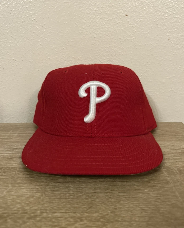 Sombrero profesional New Era de colección años 90 Phillies MLB colección de diamantes lana ajustado 7 3/8 Foto 1 de 4