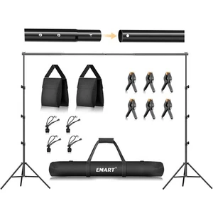 Photo Backdrop Stand kit, 8.5 x 10 ft Back Drop Adjustable Frame for Photogra... - Picture 1 of 6