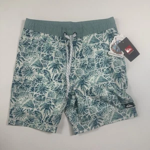Quicksilver Herren Badeboard Fish Volley Surfhose Größe S Jadegrau Neu mit Etikett - Bild 1 von 6