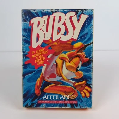 Bubsy in: Claws Encounters of the Furred Kind (Sega Genesis, 1993) Complete CIB - Image 1 of 4