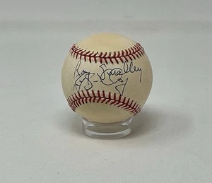 Roy Smalley Jr. y Roy Smalley III Autografiado Mellizos Filis ONL Béisbol JSA - Imagen 1 de 2