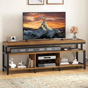 Dexturs LED TV Ständer mit Steckdosen, Industrie TV Ständer für 55/60/65/70 Zoll, - Bild 1 von 7