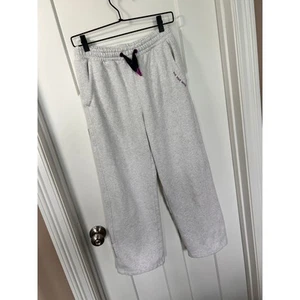 Athleta Girl Simone Biles Fleece Straight Sweatpants Cozy Athleisure Gray XL/14 - Picture 1 of 12
