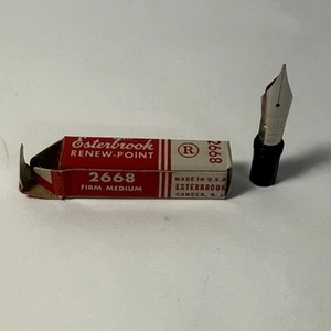Vintage Esterbrook Firm Medium Pen Nib 2668 Renew-Point in Original Box - Bild 1 von 6