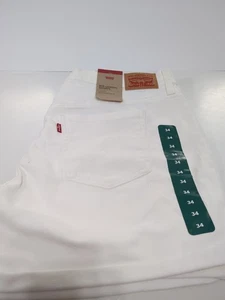 Levi's Damen mittellange Shorts Größe 34 weiß Stretch neu mit Etikett UVP $ 49,50 - Bild 1 von 11