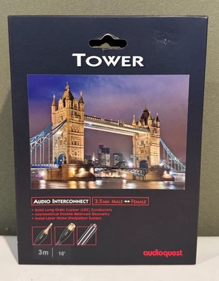 Audioquest Tower 3.5mm Mini M   F 3M 9' 10" Audio Interconnect Cable - Image 1 of 4