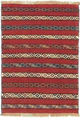 Vintage Oriental Hand-Knotted Carpet 3'5" x 4'11" Traditional Wool Area Rug - Image 1 of 4