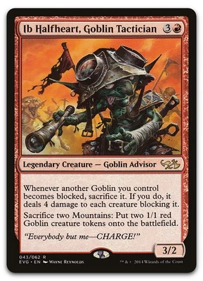 Ib Halfheart, Goblin Tactician #43 (LP) Duel Decks: Anthology DD3 Magic MTG - Image 1 of 2