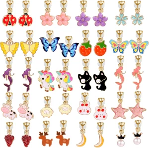 Un elegante conjunto de 20 pares de pendientes de clip para niñas sin orejas perforadas, Vibran... - Imagen 1 de 6