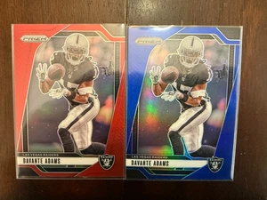 2024 Panini Prizm - Davante Adams #150 Retail Red SP e Blue Prizm SSSP - Foto 1 di 2