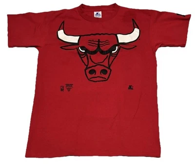 Camiseta De Colección Starter Chicago Bulls Años 90 Roja Puntada Única Juvenil Talla 18-20 Foto 1 de 4