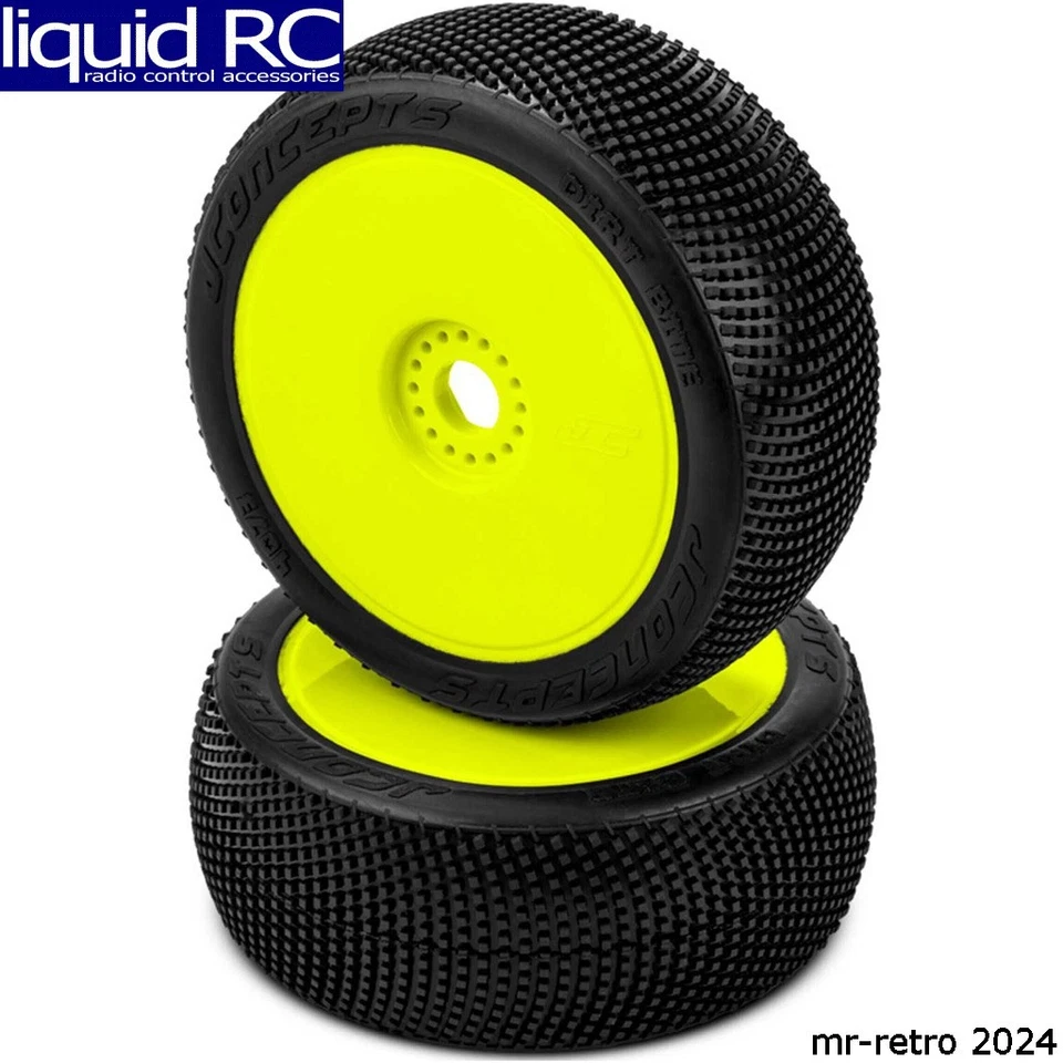 JConcepts 4073-22 Dirt Bite - green compound pre-mounted on 3357Y wheels - Image 1 of 1