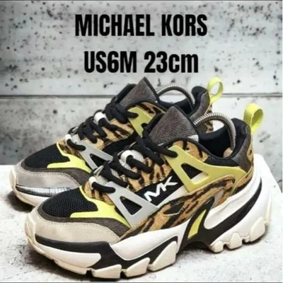 Zapatillas Mujer Michael Kors Nick 23cm Cuero Estampado Animal Usadas Foto 1 de 4