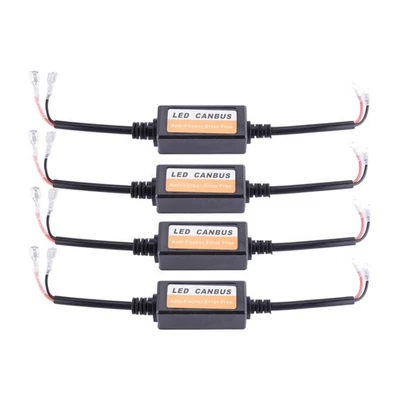 4Pcs Car H1/H3 Headlight Decoder Canbus Anti Flicker Resistor Canceler - Image 1 of 4