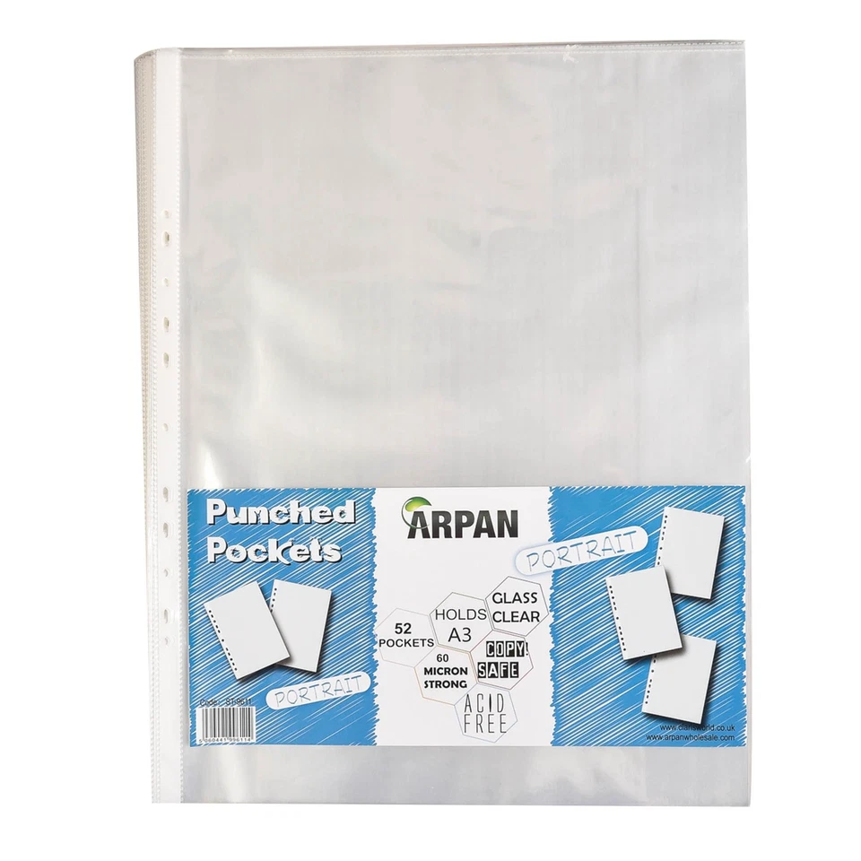 Buste Portadocumenti A3 Trasparenti, in Plastica, per Uffici, Professionisti, Sc - Immagine 1 di 3