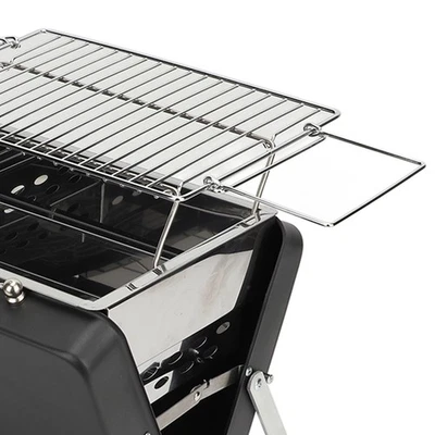 (Schwarz) Tragbarer Holzkohlegrill Grill Klappbar Notebook Grill für Camping Outdoor HG - Bild 1 von 4