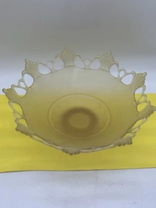 ANTIKE WESTMORELAND DORIC 12" NETZFÖRMIGE SATINIERTE GLASKONSOLE OBSTSCHALE - Bild 1 von 10