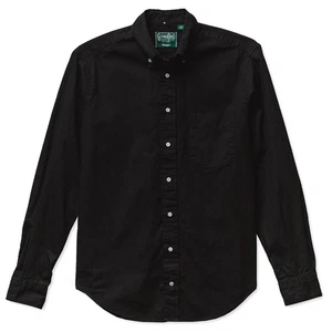 Gitman Vintage $250 NWT Black Overdye Oxford 100% Cotton Button Down Shirt XL - Picture 1 of 6