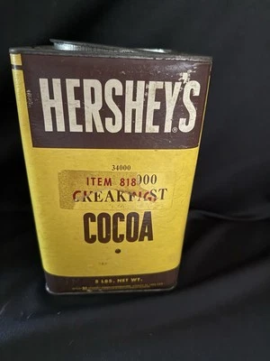 1980s EMPTY Hersheys breakfast Cocoa Can - Image 1 of 4