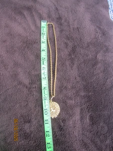 VINTAGE CORDAY EINHORN FILIGRAN PARFÜM MEDAILLON ANHÄNGER HALSKETTE, goldfarben - Bild 1 von 6