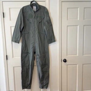 U.S. Military Flight Suit Flyer Men's Summer CWU 27/P Aramid Coveralls 44R Green - Picture 1 of 12