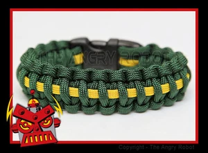550 Paracord Armband - Sport Team Farben - Smaragdgrün & Gelb - Deluxe - Bild 1 von 1