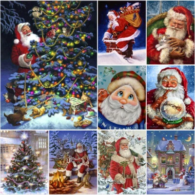 Santa Claus 5D Diamond Painting Full Drill Cross Stitch Hand Embroidery Decor - image 1 of 3