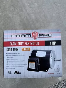 1 HP Three Phase Farm Pro Duty Fan Electric Motor 1800 RPM - Picture 1 of 7
