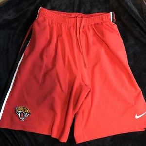 Nike Jacksonville Jaguars Tie-Waist Red/Black Basketball Shorts Size L - Picture 1 of 4