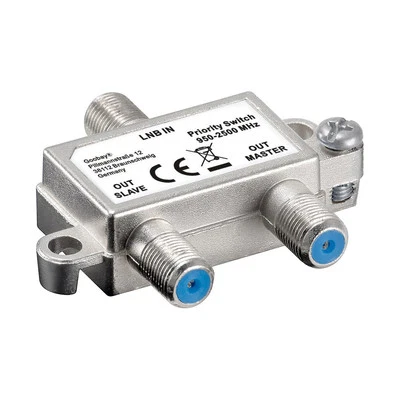 Vorrang Schalter Verteiler/Umschalter Master Slave 1 LNB auf 2 SAT Receiver HDTV - Bild 1 von 4