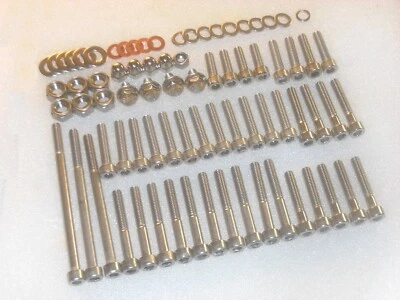 KTM 1290 Super Duke, Adventure, Cubiertas de motor 64x Kit de tuercas de pernos Allen de acero inoxidable Foto 1 de 4